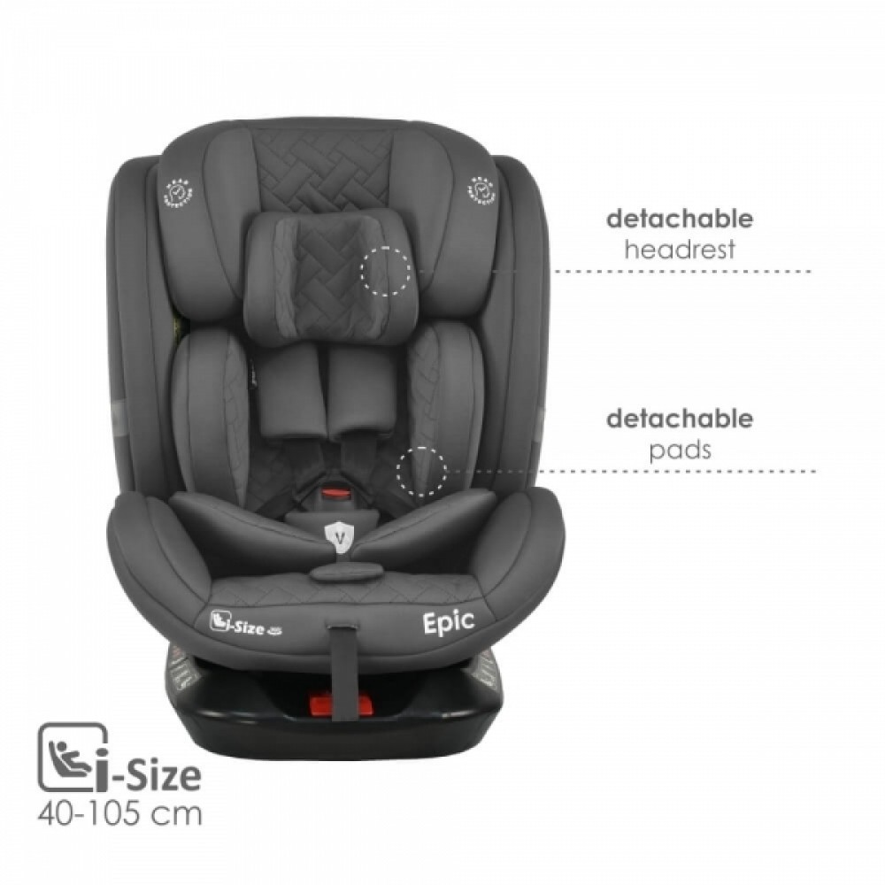 Bebestars Κάθισμα Αυτοκινήτου Epic Isofix i-Size 360° Grey (921-186) Bebestars Κάθισμα Αυτοκινήτου Epic Isofix i-Size 360° Grey (921-186)