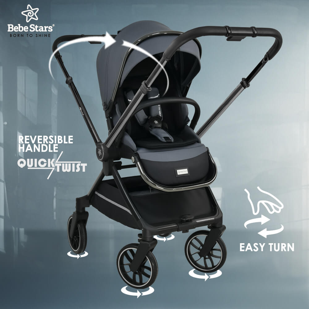 Bebestars Πολυκαρότσι Mirage 2σε1 Grey (331-188) Bebestars Πολυκαρότσι Mirage 2σε1 Grey (331-188)