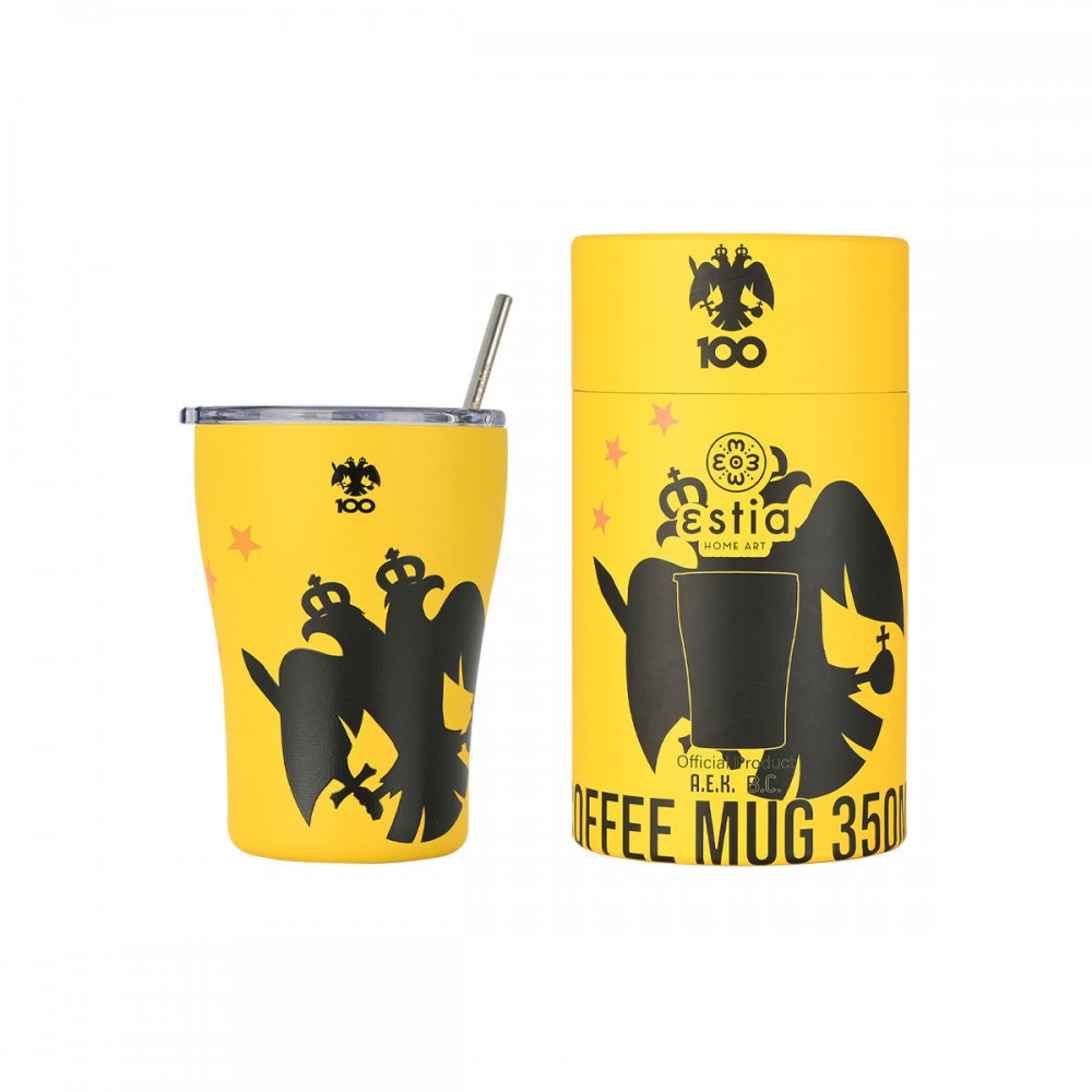 Estia Μπουκάλι Θερμός Coffee Mug ΑΕΚ 350ml (00-27278) Estia Μπουκάλι Θερμός Coffee Mug ΑΕΚ 350ml (00-27278)
