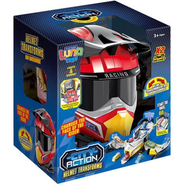 Luna Toys Πάρκινγκ Κράνος Κόκκινο 25Χ20Χ28CM με 2 μεταλλικά αυτοκινητάκια με φως & ήχο (000623129) Luna Toys Πάρκινγκ Κράνος Κόκκινο 25Χ20Χ28CM με 2 μεταλλικά αυτοκινητάκια με φως & ήχο (000623129)