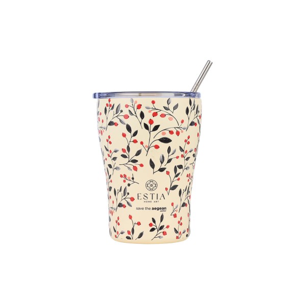 Estia θερμός Coffee Mug 350ml Bloom Beige (01-31701) Estia θερμός Coffee Mug 350ml Bloom Beige (01-31701)