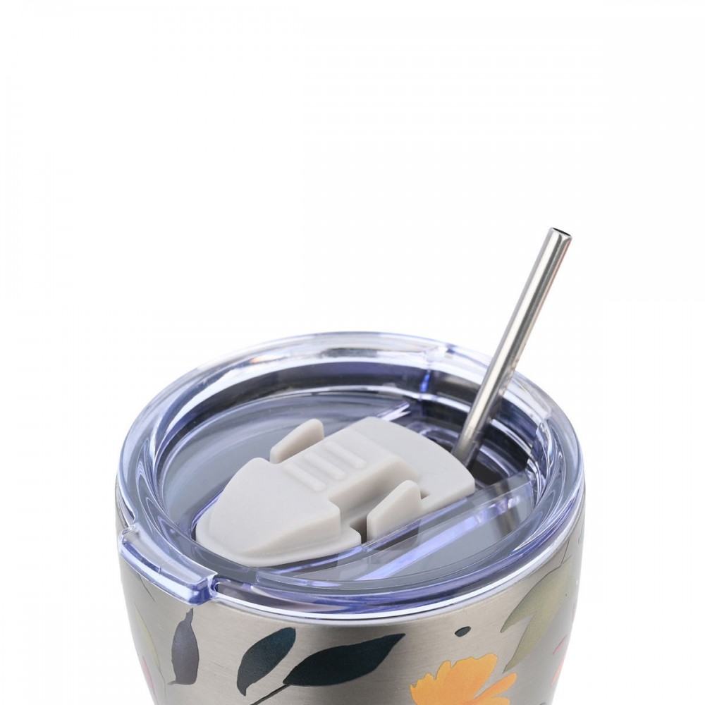 Estia θερμός Coffee Mugs 350ml Silver Botanic (01-31787) Estia θερμός Coffee Mugs 350ml Silver Botanic (01-31787)