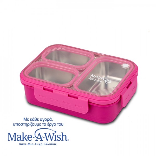Δοχείο φαγητού Bento ανοξείδωτο ορθογώνιο "We Care", magenta 800ml (10-262-001) Δοχείο φαγητού Bento ανοξείδωτο ορθογώνιο "We Care", magenta 800ml (10-262-001)