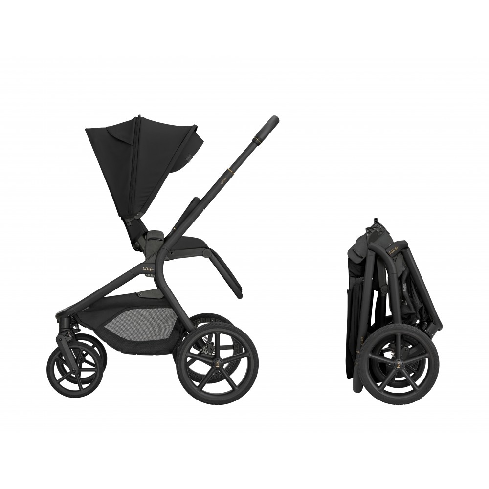 Kikkaboo Goya 5-1 σύστημα μεταφοράς platinum (καρότσι, πορτ μπεμπέ, κάθισμα 40-87, κάθισμα 40-105, βάση isofix) Noir (10010201745)