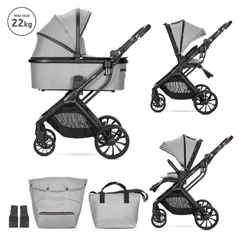 Lorelli Bertoni Σύστημα Mετακίνησης 3 σε 1 Glory Grey (10021822506) Lorelli Bertoni Σύστημα Mετακίνησης 3 σε 1 Glory Grey (10021822506)