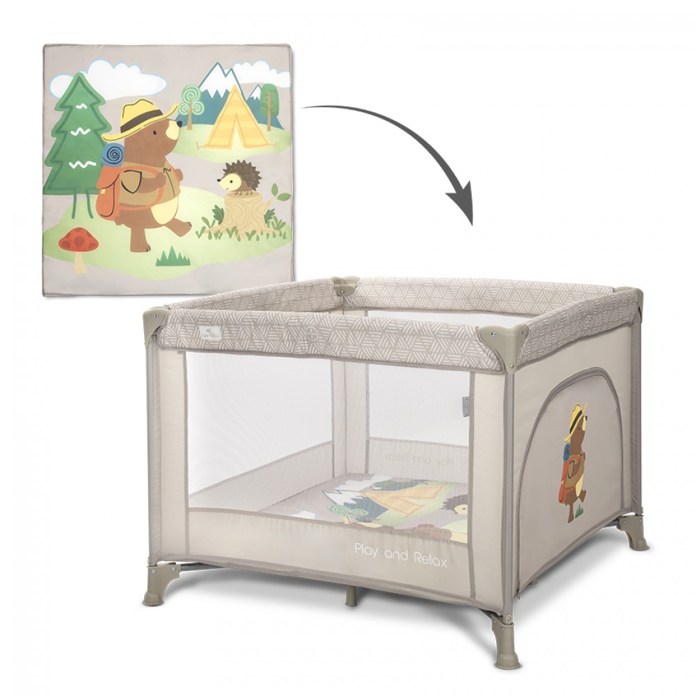 Lorelli Παρκοκρέβατο Τετράγωνο Play N Relax Beige Camping 100x100cm (10080682419) Lorelli Παρκοκρέβατο Τετράγωνο Play N Relax Beige Camping 100x100cm (10080682419)