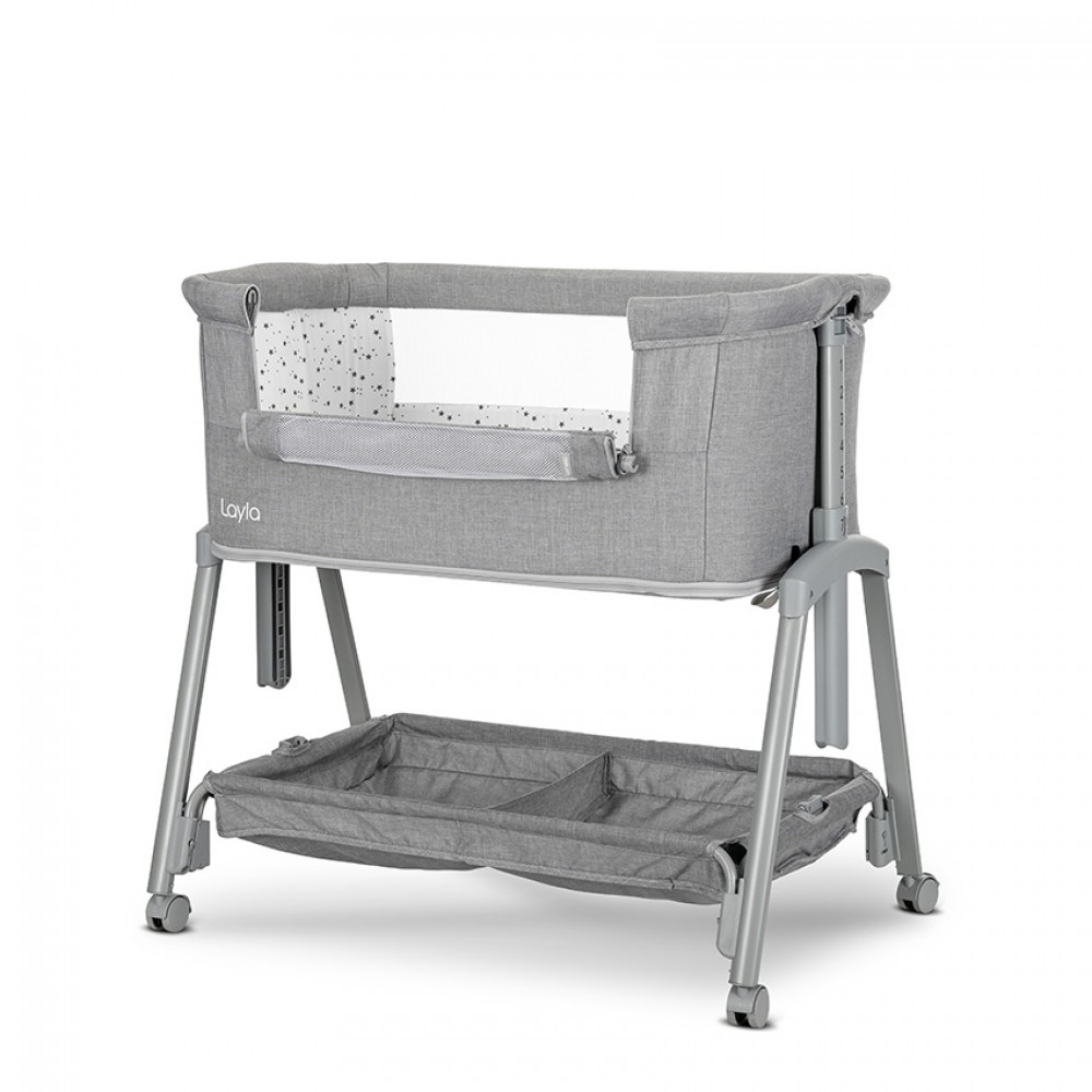Lorelli Bertoni  Λίκνο Layla 2 Σε 1 που μετατρέπεται σε Παρκοκρέβατο Grey (10080742606)