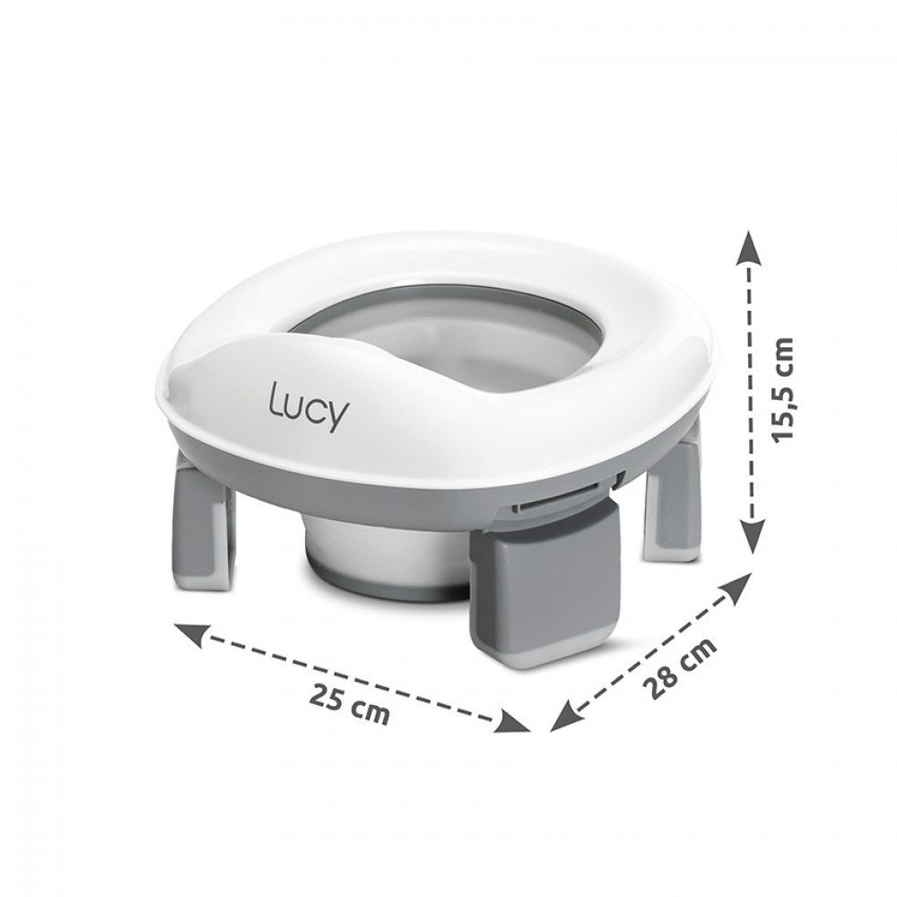 Γιο-Γιο Φορητό & Εκπαιδευτικό Κάθισμα Τουαλέτας Lucy 2Σε 1 Grey (10131070003)