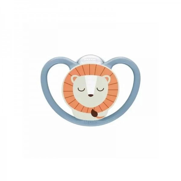 NUK Perfect Match Air Night Πιπίλα Σιλικόνης 0-6m, Lion Blue (10175356)