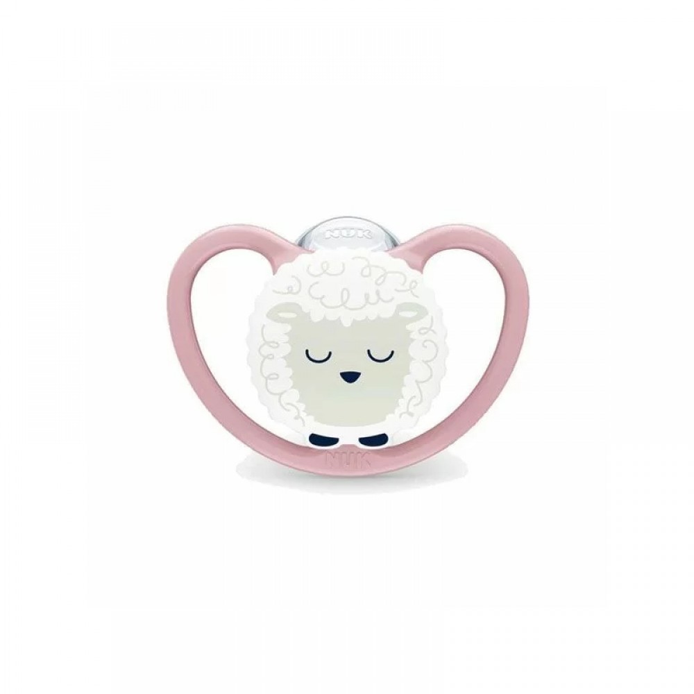 NUK Perfect Match Air Night Πιπίλα Σιλικόνης 0-6m, Sheep Pink (10175357)