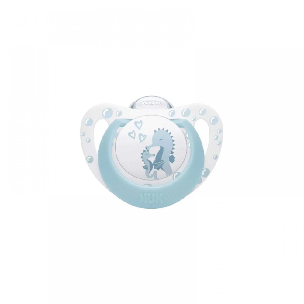 NUK First Choice Πιπίλα Σιλικόνης 0-6m, Seahorse (10175383)