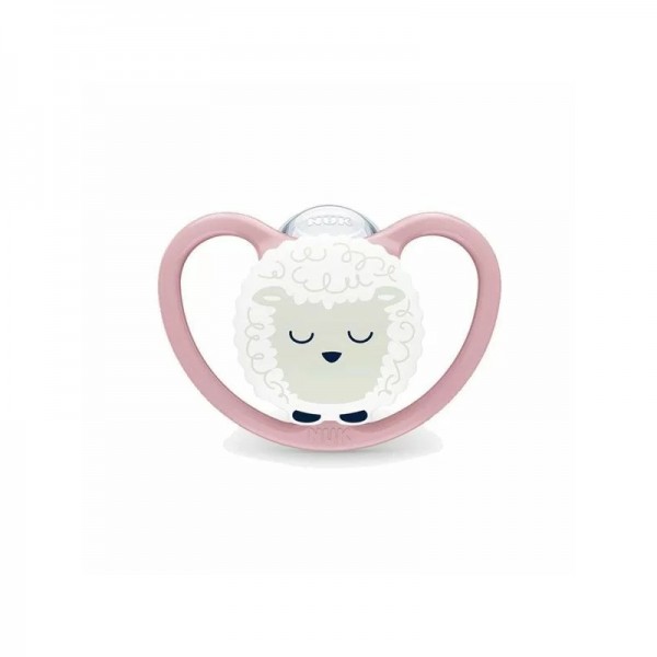 NUK Perfect Match Air Night Πιπίλα Σιλικόνης 6-18, Sheep Pink (10176350)