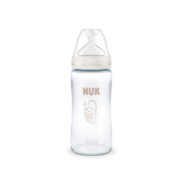 Nuk First Choice Γυάλινο Μπιμπερό 3+m, Seahorse 240ml (10212058)