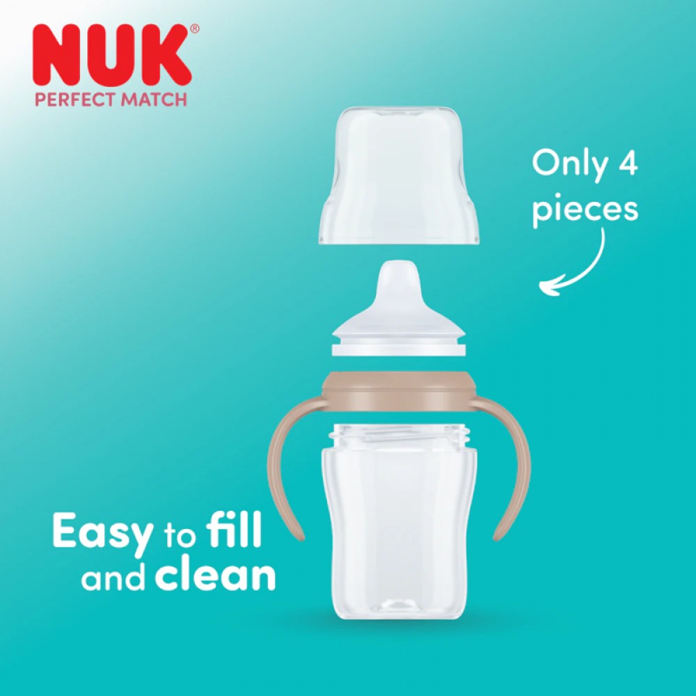 Nuk Perfect Match Night Εκπαιδευτικό Μπιμπερό με Στόμιο Σιλικόνης & 2 Λαβές 6+m, Koala 150ml (10215386)