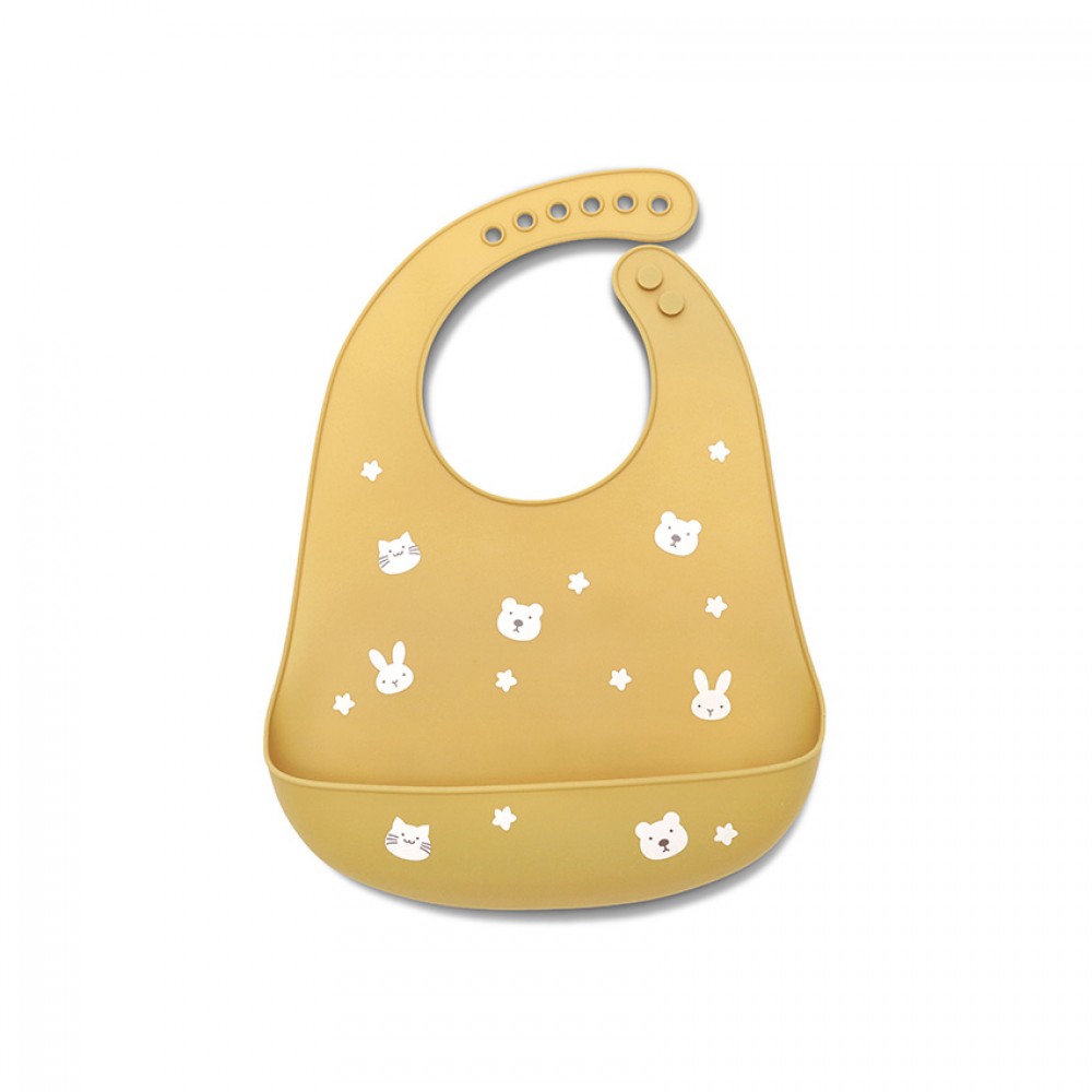 Lorelli Αδιάβροχη Σαλιάρα Σιλικόνης Ochre (10230670001)