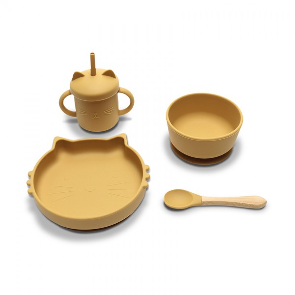 Lorelli Σετ Φαγητού από Σιλικόνη 4 τεμαχίων Natural  Yellow (10230700001) Lorelli Σετ Φαγητού από Σιλικόνη 4 τεμαχίων Natural  Yellow (10230700001)