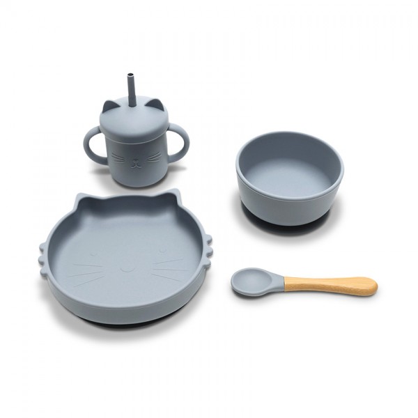 Lorelli Σετ Φαγητού από Σιλικόνη 4 τεμαχίων Natural Grey (10230700003) Lorelli Σετ Φαγητού από Σιλικόνη 4 τεμαχίων Natural Grey (10230700003)