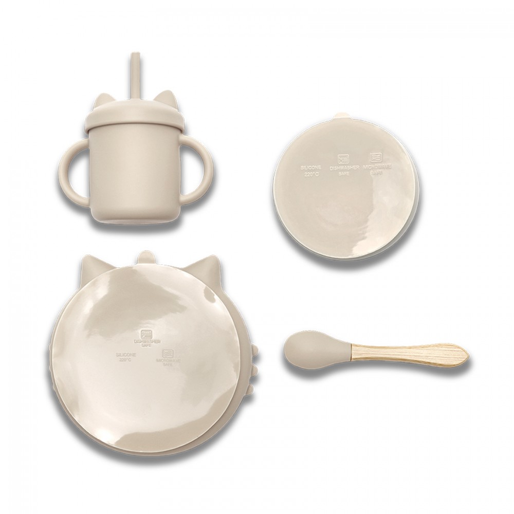 Lorelli Σετ Φαγητού από Σιλικόνη 4 τεμαχίων Beige (10230700005) Lorelli Σετ Φαγητού από Σιλικόνη 4 τεμαχίων Beige (10230700005)