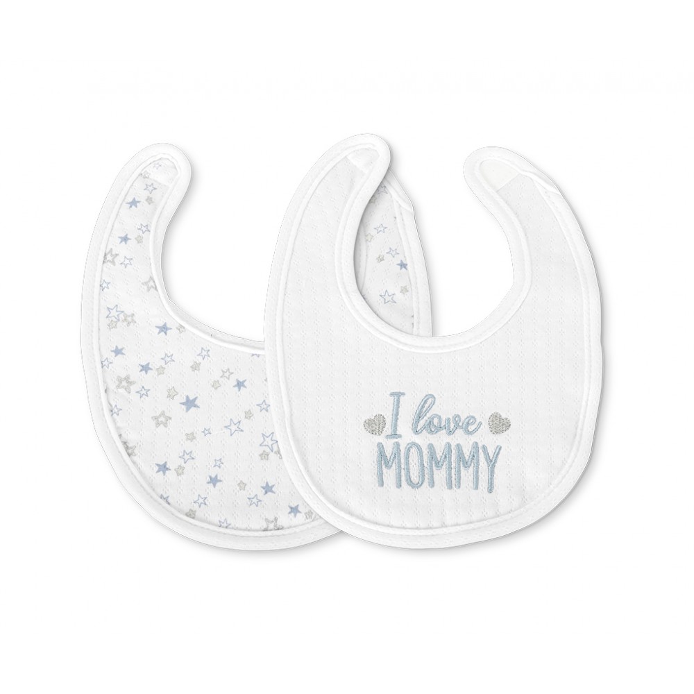 Lorelli Σαλιάρα Βρεφική Σετ 2τμχ. Velcro Boy Blue (10260280002)