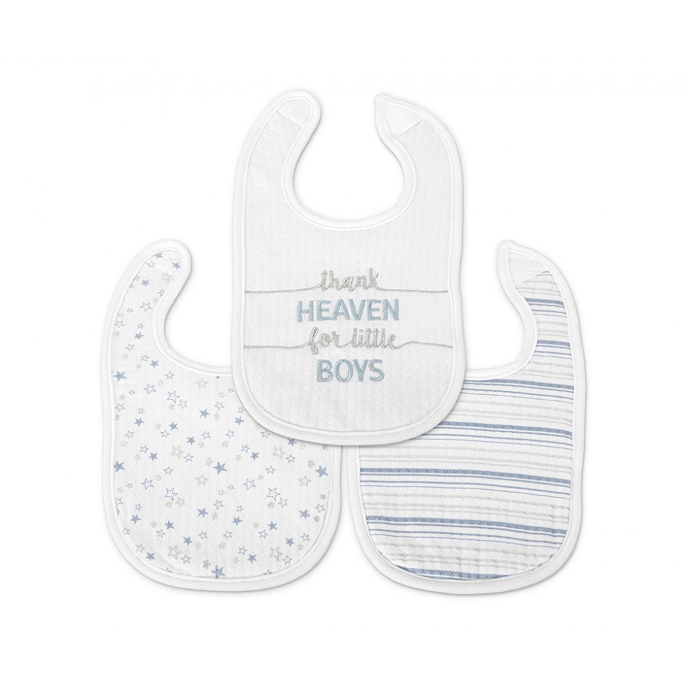 Lorelli Σαλιάρα Βρεφική Σετ 3τμχ. Velcro Boy Blue (10260290002)