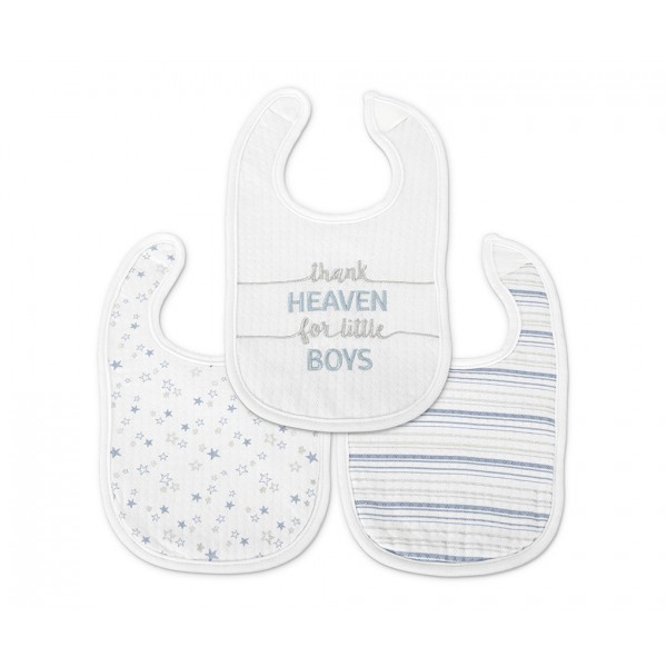 Lorelli Σαλιάρα Βρεφική Σετ 3τμχ. Velcro Boy Blue (10260290002)