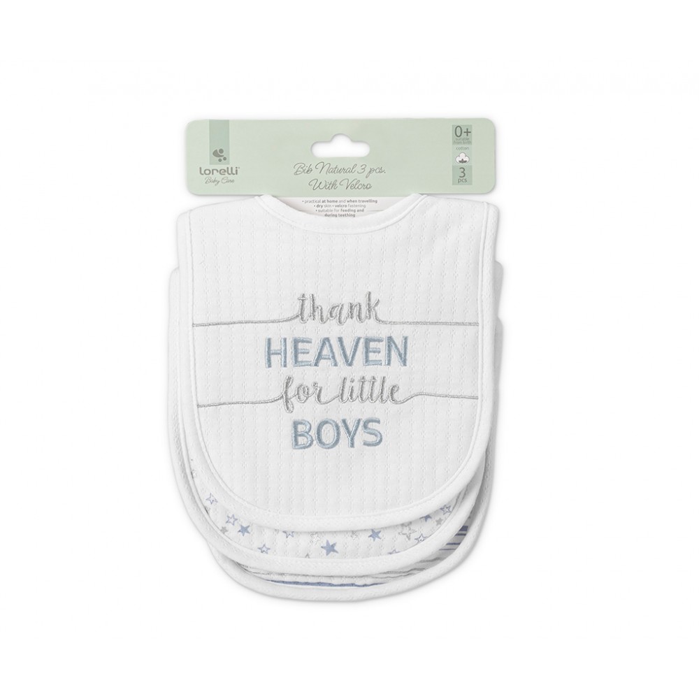 Lorelli Σαλιάρα Βρεφική Σετ 3τμχ. Velcro Boy Blue (10260290002)