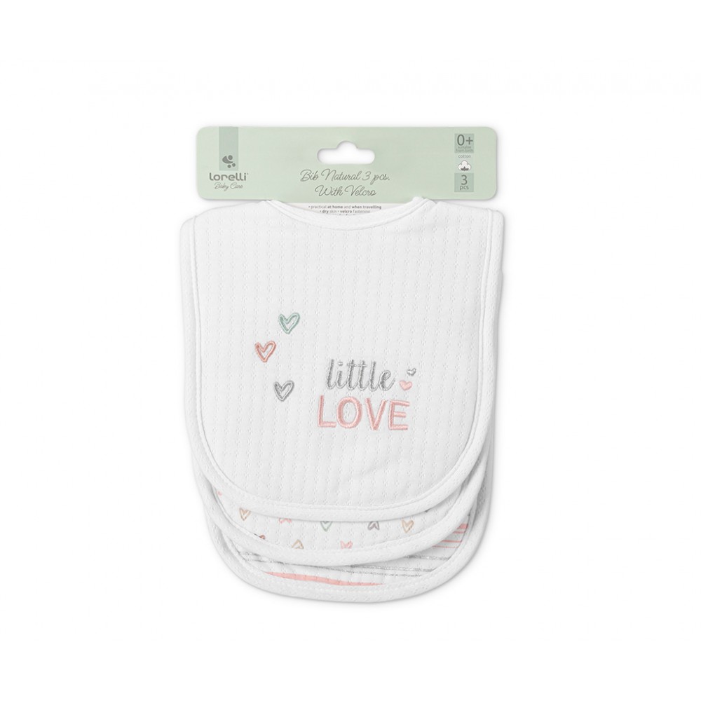 Lorelli Σαλιάρα Βρεφική Σετ 3τμχ. Velcro Girl Pink (10260290003)