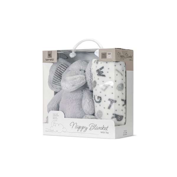 Lorelli Σετ Δώρου Κουβέρτα Αγκαλιάς 90/75cm Λευκή Με Γκρι Ελέφαντα (10340182503) Lorelli Σετ Δώρου Κουβέρτα Αγκαλιάς 90/75cm Λευκή Με Γκρι Ελέφαντα (10340182503)