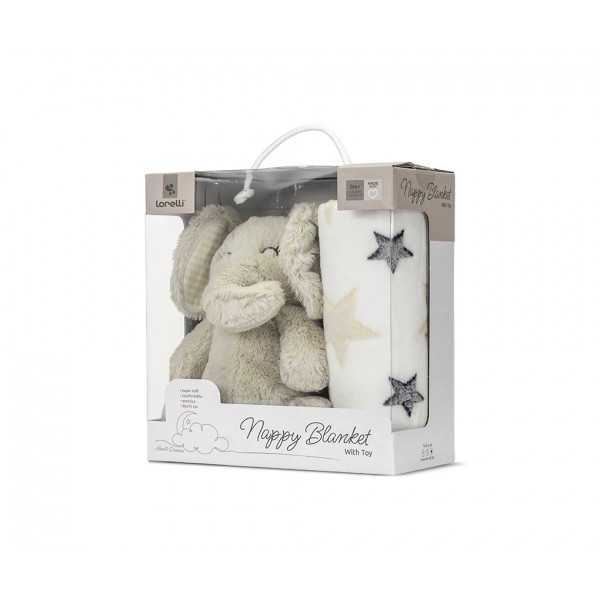 Lorelli Σετ Δώρου Κουβέρτα Αγκαλιάς 90/75cm Με Μπεζ Ελέφαντα (10340182504) Lorelli Σετ Δώρου Κουβέρτα Αγκαλιάς 90/75cm Με Μπεζ Ελέφαντα (10340182504)