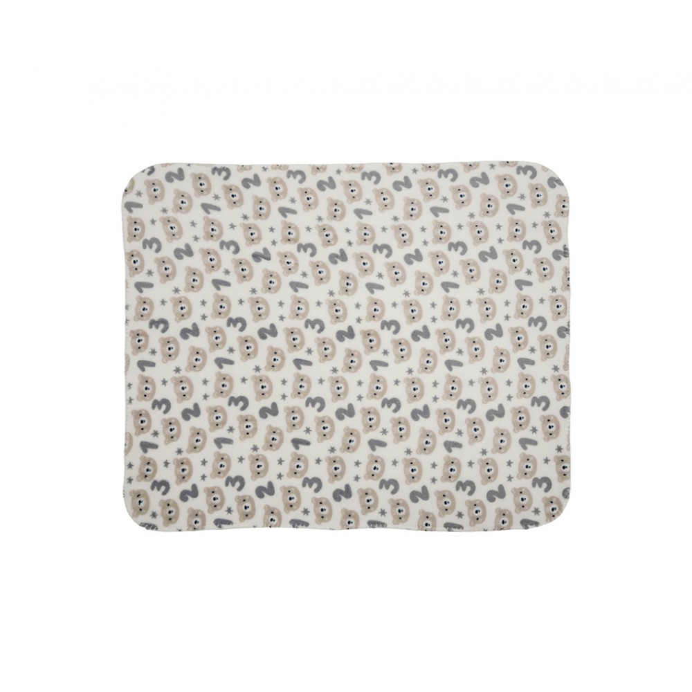 Lorelli Σετ Δώρου Κουβέρτα Αγκαλιάς 90/75cm Poffy Duo Με Μαξιλαράκι Beige Teddy Bear (10340202504)