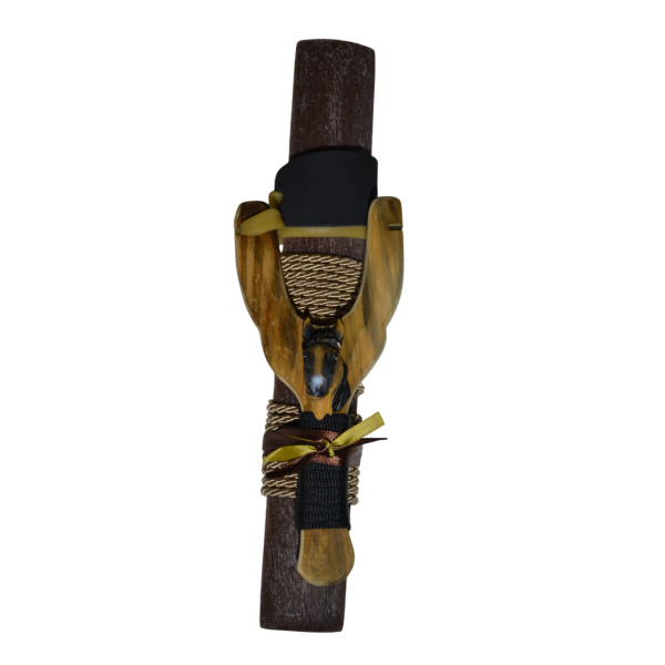 Χειροποίητη Αρωματική Λαμπάδα Με Ξύλινη Σφεντόνα ΄΄Άλογο (2025046) Χειροποίητη Αρωματική Λαμπάδα Με Ξύλινη Σφεντόνα ΄΄Άλογο (2025046)