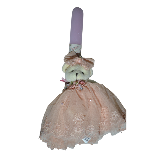 Χειροποίητη Αρωματική Λαμπάδα Με  Λούτρινη Princess Bear Pink (2025193) Χειροποίητη Αρωματική Λαμπάδα Με  Λούτρινη Princess Bear Pink (2025193)