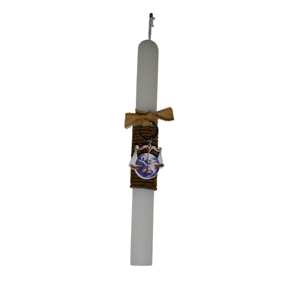 Χειροποίητη Αρωματική Λαμπάδα Με Μπρελόκ Ζώδιο Ζυγός (2025237)