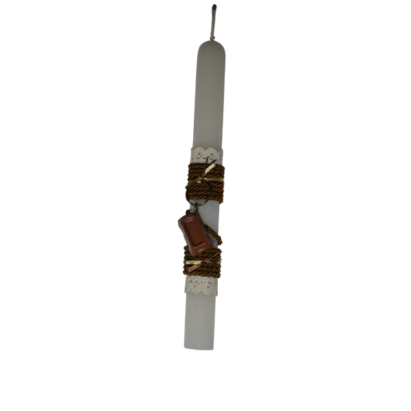 Χειροποίητη Αρωματική Λαμπάδα Μπρελόκ Με Κομμάτι Σοκολάτας (2025272) Χειροποίητη Αρωματική Λαμπάδα Μπρελόκ Με Κομμάτι Σοκολάτας (2025272)