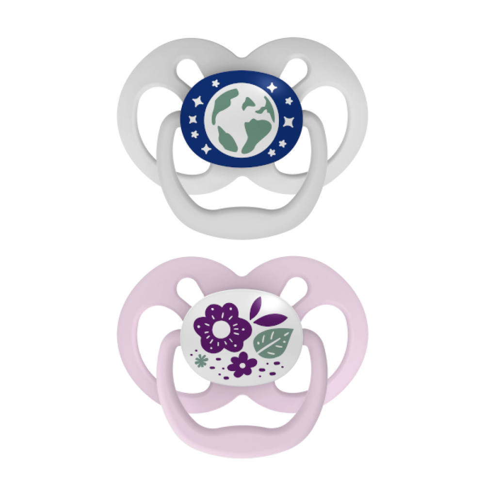 Dr Brown's Πιπίλα Σιλικόνης Advantage Νυχτός (6-18m) - Ροζ (PA22003)