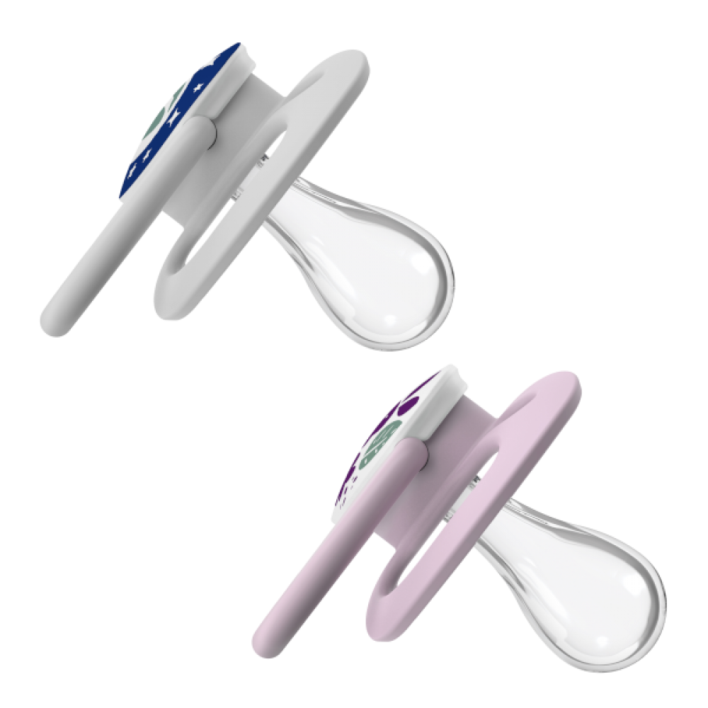 Dr Brown's Πιπίλα Σιλικόνης Advantage Νυχτός (6-18m) - Ροζ (PA22003)