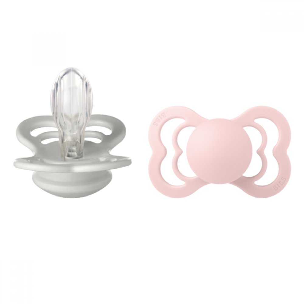 Bibs Πιπίλες 2τμχ Supreme από 100% φυσική σιλικόνη συμμετρική Νο2 Haze-Blossom (260352)