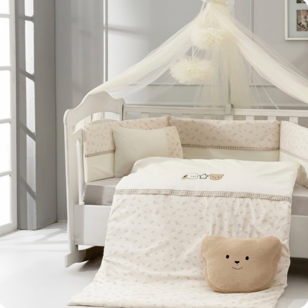 Abo  Σετ προίκας 9τμχ 70x140 εκ. Bear Beige (2964-100)