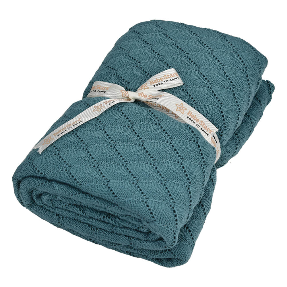 Bebestars Κουβέρτα Πλεκτή Βαμβακερή 110*140cm Green (308-174) Bebestars Κουβέρτα Πλεκτή Βαμβακερή 110*140cm Green (308-174)