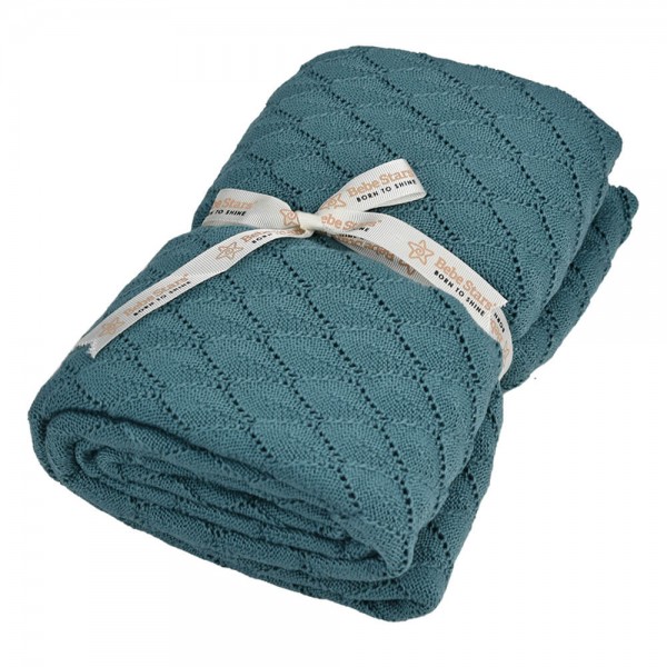 Bebestars Κουβέρτα Πλεκτή Βαμβακερή 110*140cm Green (308-174) Bebestars Κουβέρτα Πλεκτή Βαμβακερή 110*140cm Green (308-174)