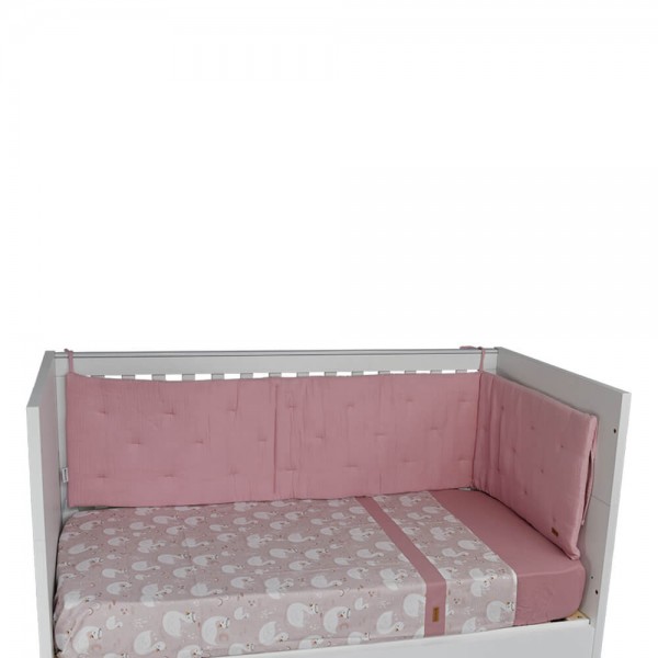 Bebestars Πάντα Κρεβατιού Μουσελίνα 200 x 40 cm Swan (31-40)