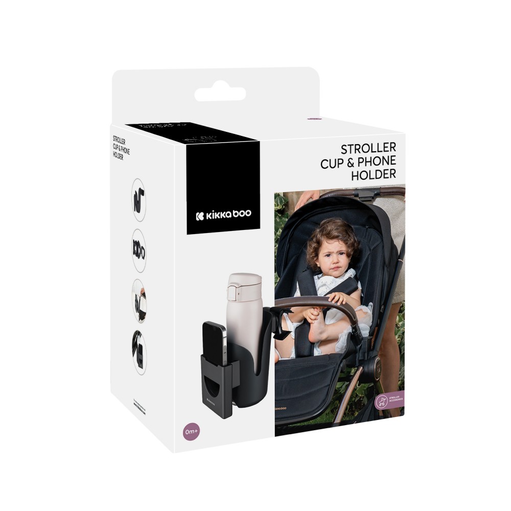 Kikkaboo Ποτηροθήκη Καροτσιού Universal Cup Holder με θήκη Κινητού (31001090006)