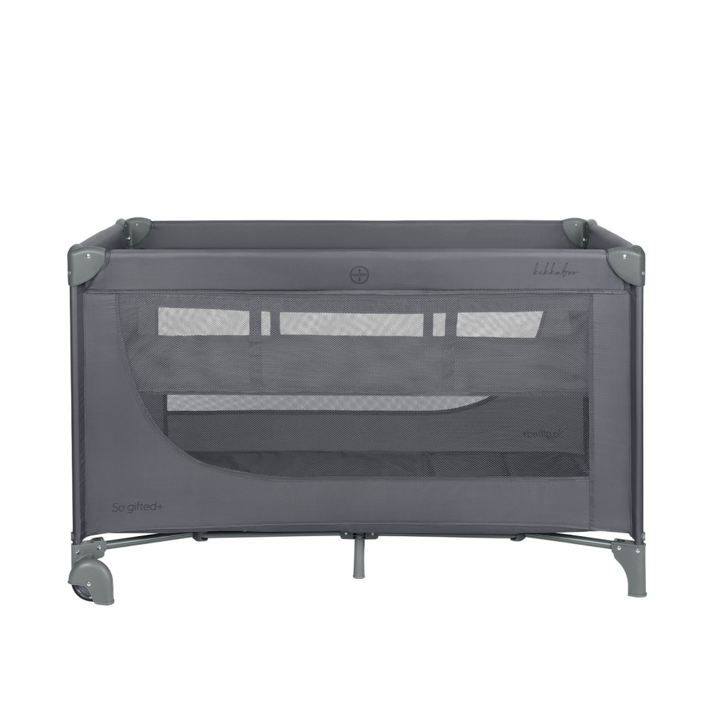 Kikka Boo Παρκοκρέβατο 2 επιπέδων So Gifted Plus Grey 2026 με αλλαξιέρα και μπάρα παιχνιδιού (31003010143)