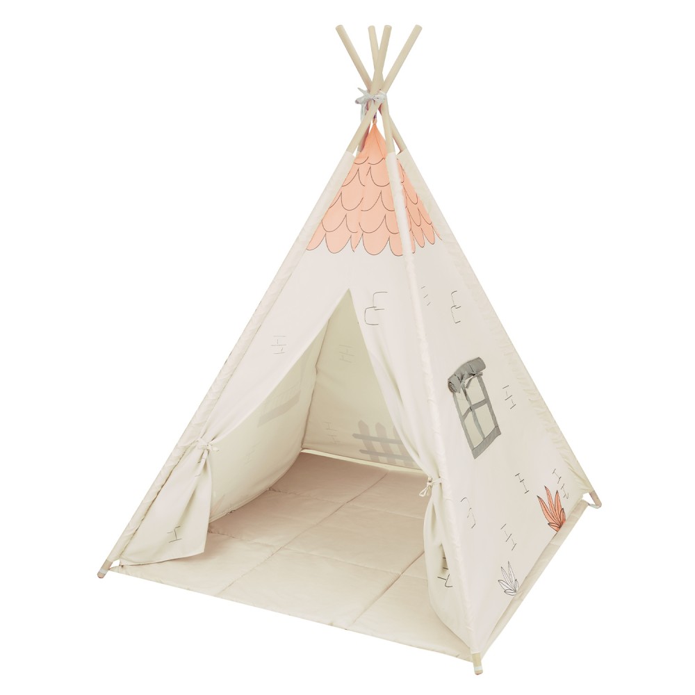 Kikkaboo Παιδική Σκηνή Με Χαλάκι Beige House (31201010380)