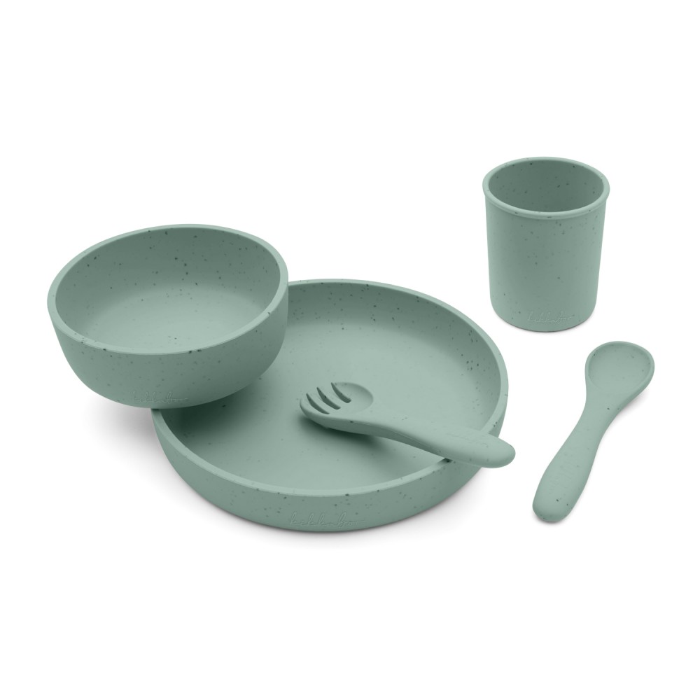 Kikkaboo  Σετ Φαγητού από Σιλικόνη 5 τεμαχίων Platinum Silicone Sage (31302050001)