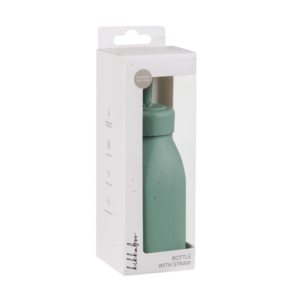 Kikkaboo Μπουκάλι με καλαμάκι από Σιλικόνη Platinum Silicone Sage (31302050019) Kikkaboo Μπουκάλι με καλαμάκι από Σιλικόνη Platinum Silicone Sage (31302050019)