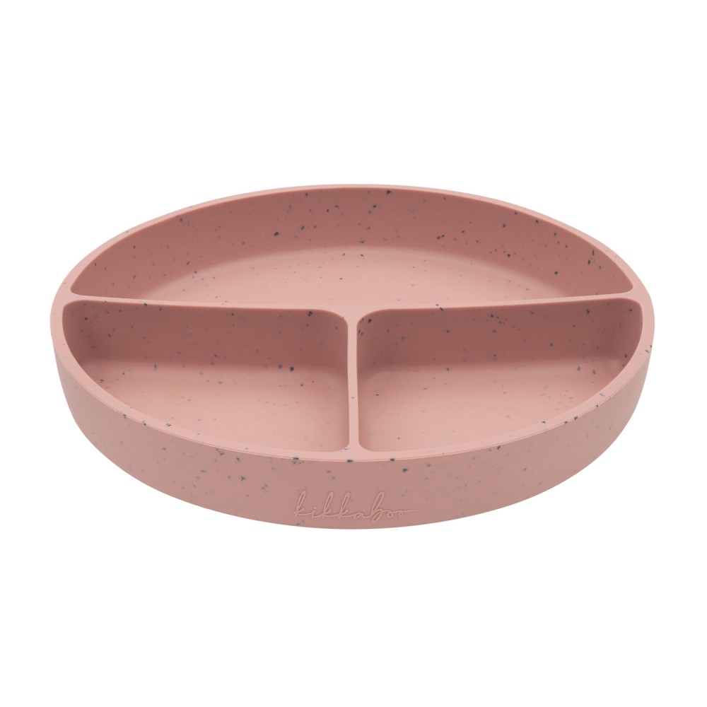 Kikkaboo Δίσκος Φαγητού από Σιλικόνη με χωρίσματα  Platinum Silicone Blush (31302050034)