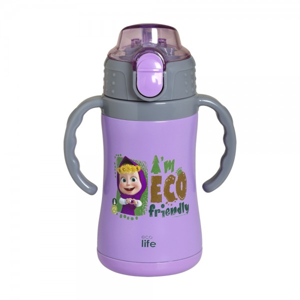 Eco Life Παιδικό Παγούρι Θερμός Ανοξείδωτο με Καλαμάκι Masha -Eco Friendly Lilac (33-BO-2122) Eco Life Παιδικό Παγούρι Θερμός Ανοξείδωτο με Καλαμάκι Masha -Eco Friendly Lilac (33-BO-2122)