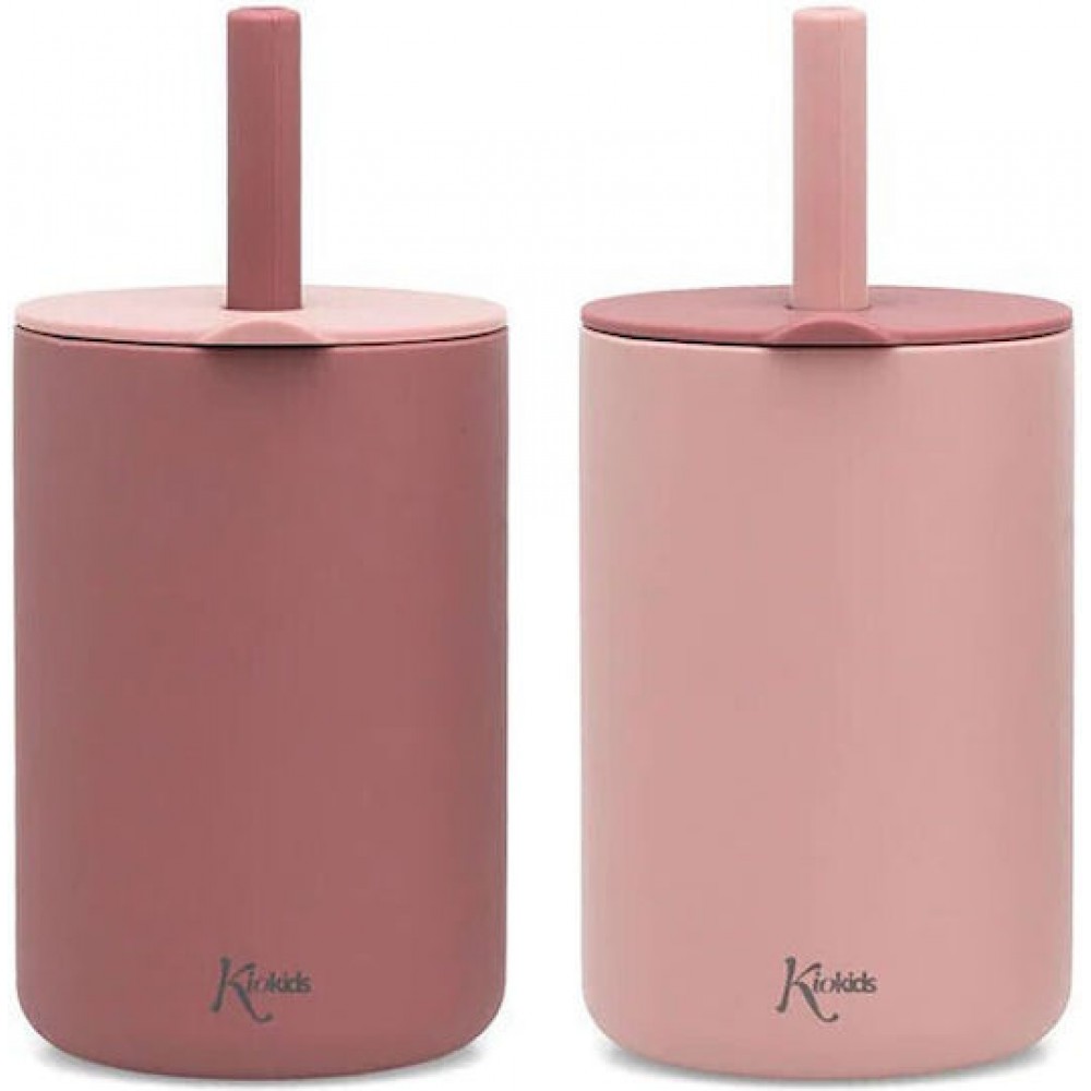 Kiokids Σετ Ποτήρια Σιλικόνης με Καλαμάκι 180ml Ροζ (3508) Kiokids Σετ Ποτήρια Σιλικόνης με Καλαμάκι 180ml Ροζ (3508)