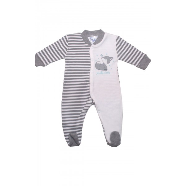 Pretty Baby Φορμάκι Ιντερλοκ μακρύ μανίκι Fox Grey (35917) Pretty Baby Φορμάκι Ιντερλοκ μακρύ μανίκι Fox Grey (35917)